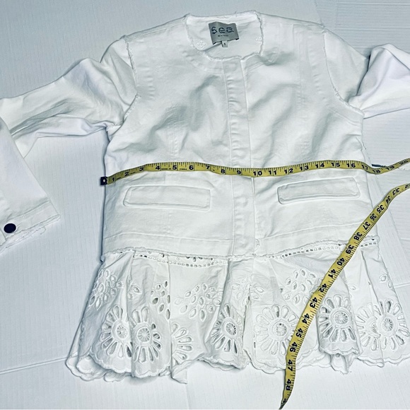Sea New York Layered Floral Eyelet Jean Jacket - Picture 8 of 13